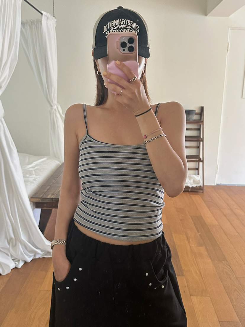 BYRING韓國代購㊣女裝新款熱賣25春夏推薦人氣休閑吊帶背心BYRING吊帶/背心