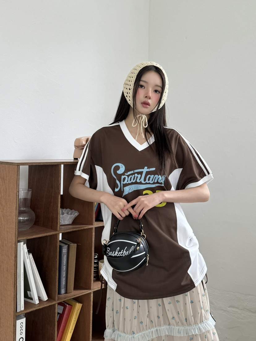 MAISONDEGLORY東大門㊣實拍女裝新品推薦休閑真品25春夏T恤網眼MAISON DE GLORYT恤