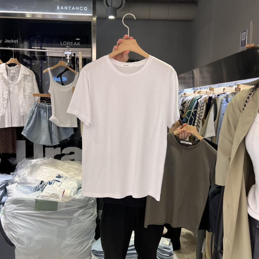 BANY ANCO韓國直郵㊣女士新品職業25春夏時尚休閑真品T恤絲綢BANY ANCOT恤
