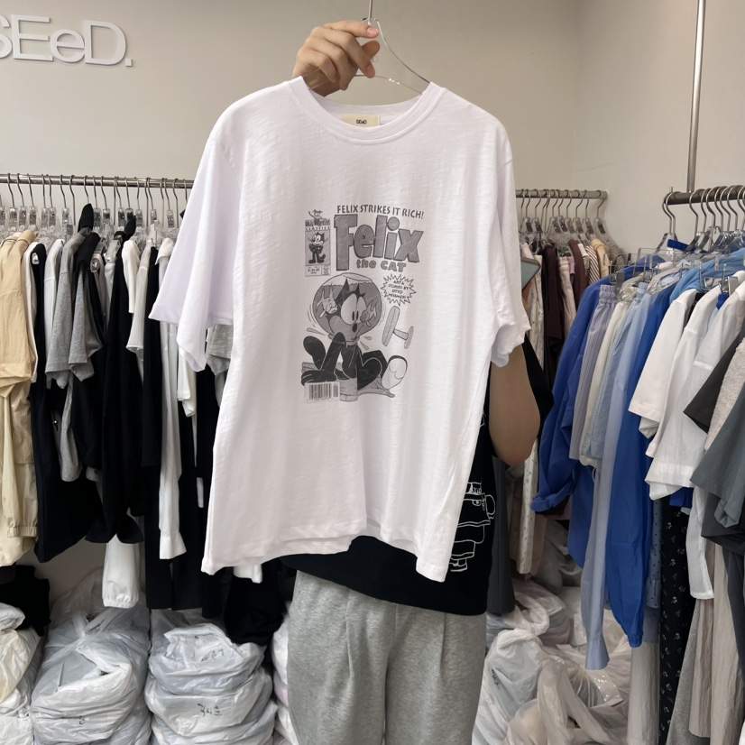 LEESEED-A東大門㊣代購女士新款時尚25春夏真品推薦休閑T恤SEeD/LEESEEDT恤
