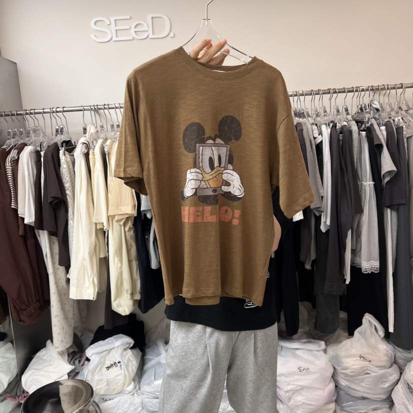 LEESEED-A韓國直郵㊣女士新款25春夏時尚推薦人氣休閑職業T恤SEeD/LEESEEDT恤