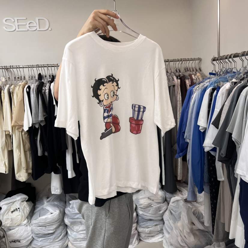 LEESEED-A韓國代購㊣女裝新品時尚25春夏職業休閑熱賣人氣T恤SEeD/LEESEEDT恤