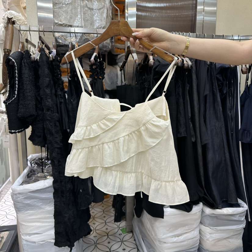 BAMBOLINA韓國代購㊣女裝新款職業休閑時尚25春夏真品吊帶背心BAMBOLINA吊帶/背心