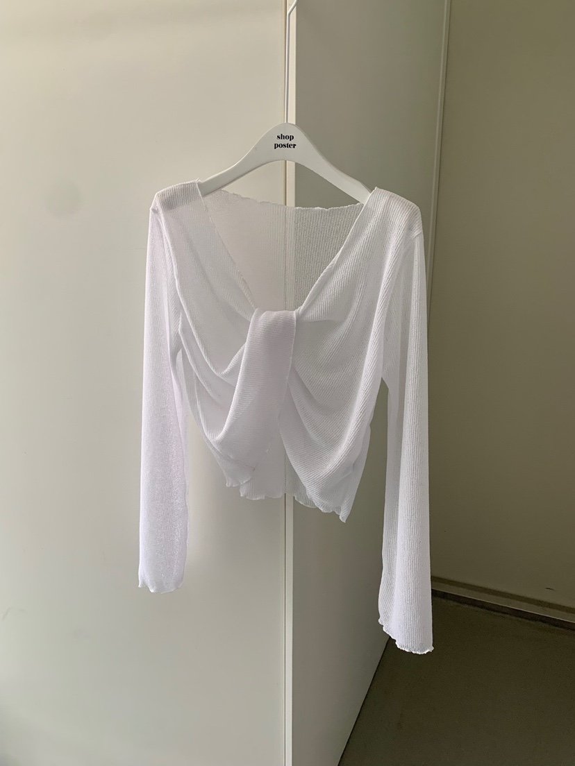 SHOP POSTER東大門㊣實拍女士新款25春夏時尚熱賣職業長袖T恤SHOP_POSTER長袖T恤
