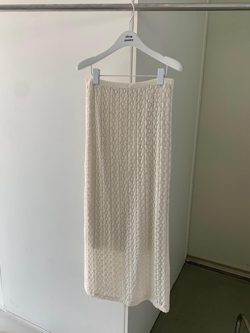 SHOP POSTER東大門㊣直郵女士新款熱賣職業時尚長裙花朵蕾絲SHOP_POSTER長裙