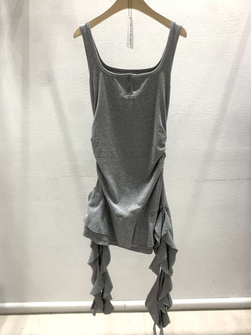 JIMMY東大門㊣代購女裝新品真品25春夏休閑職業連衣裙荷葉邊JIMMY/REMAKE連衣裙