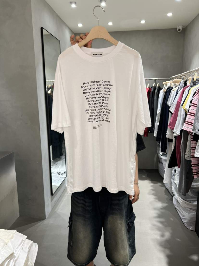 X-MOOD韓國直郵㊣女裝新款時尚真品人氣職業推薦休閑25春夏T恤X-MOODT恤