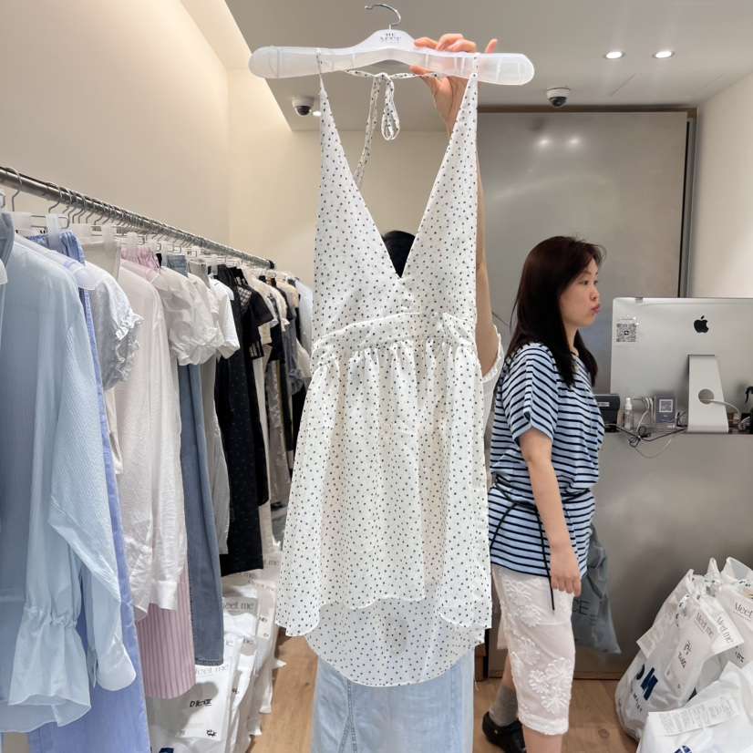 MEET ME東大門㊣直郵女士新品人氣休閑職業真品25春夏吊帶背心MEET ME吊帶/背心