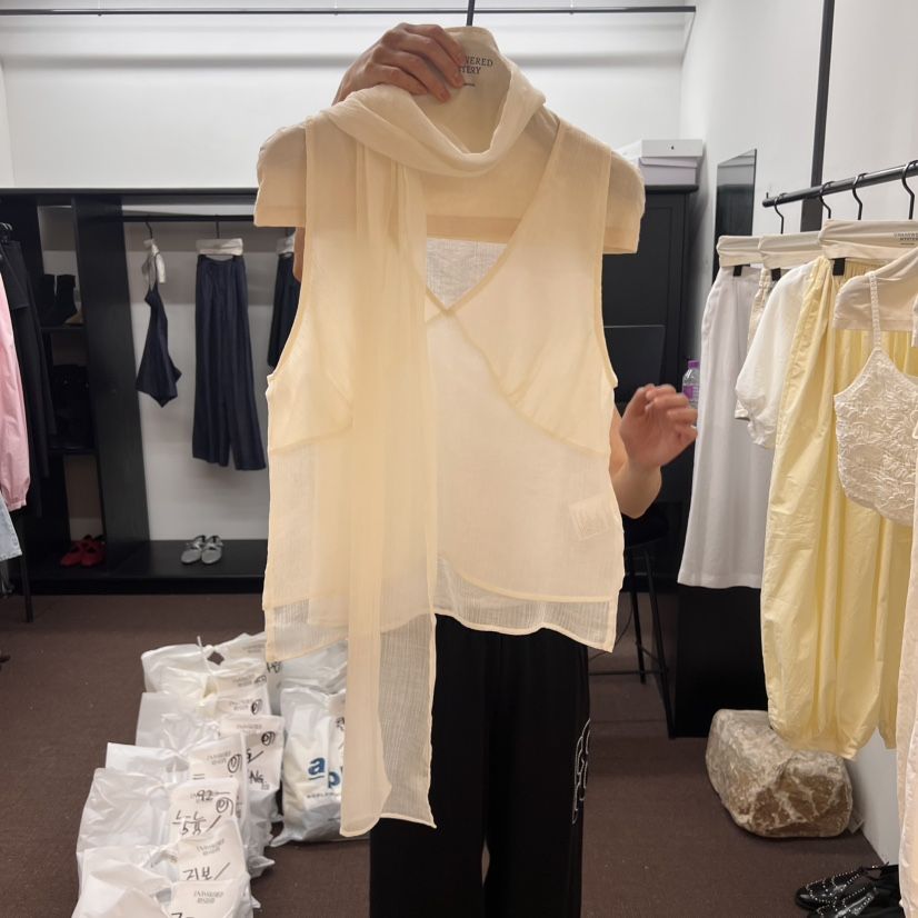 UNANSWERED-MYSTERY東大門㊣實拍女裝新品熱賣真品吊帶背心UNANSWERED/MYSTERY吊帶/背心