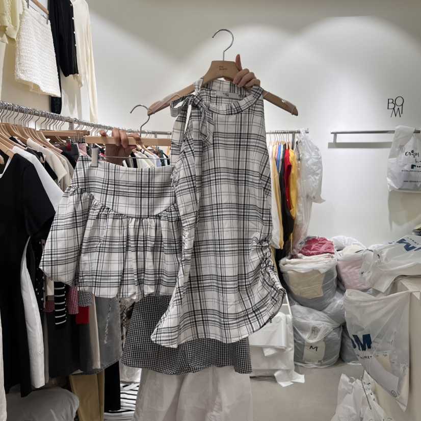 BY BOMI東大門㊣直郵女士新品休閑25春夏職業推薦人氣套裝BY BOMI套裝