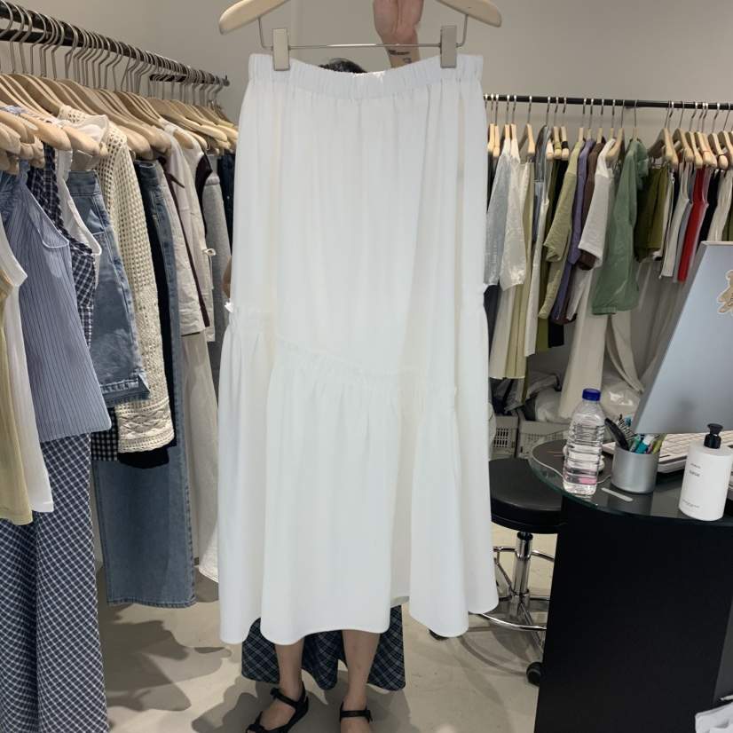 PLATE韓國代購㊣女士新款休閑時尚熱賣25春夏人氣半身裙中短裙PLATE半身裙/中短裙