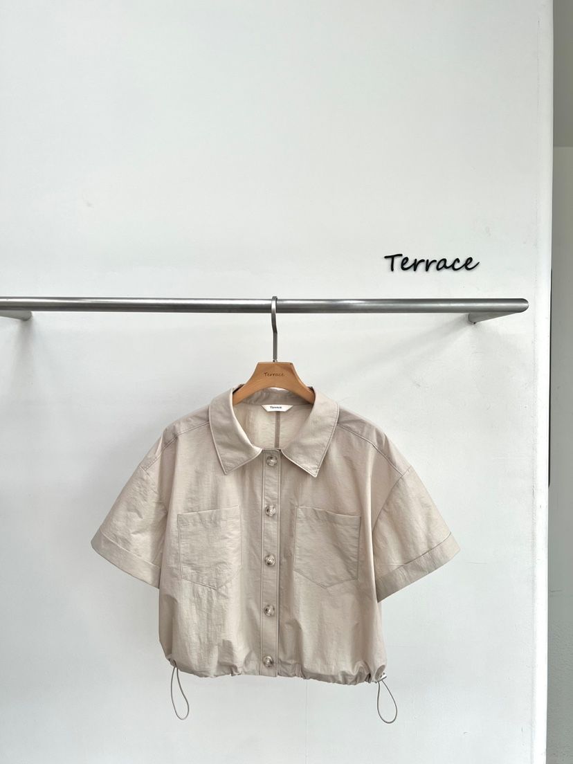 TERRACE韓國直郵㊣女士新品時尚熱賣25春夏人氣推薦襯衫蕾絲衫TERRACE襯衫/蕾絲衫
