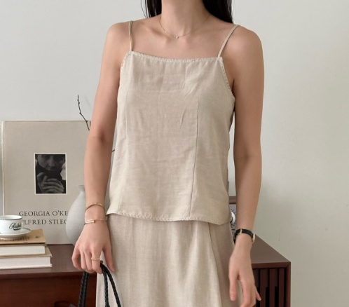 LE VASE東大門㊣直郵女裝新款職業熱賣真品休閑人氣吊帶背心LE VASE吊帶/背心