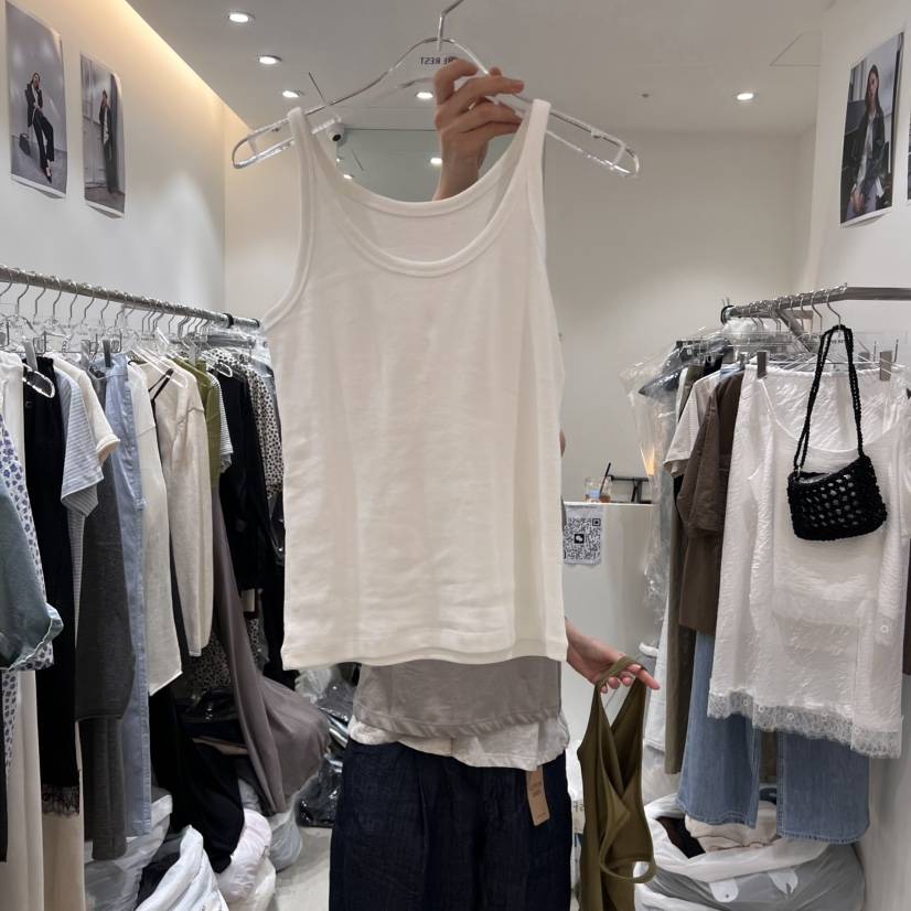THE REST東大門㊣實拍女裝新款熱賣時尚真品25春夏吊帶背心THE REST/UNNOEUD吊帶/背心
