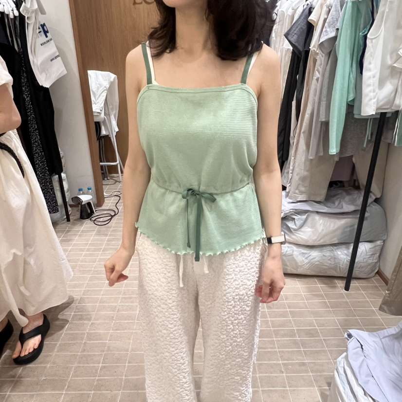 LOFN韓國代購㊣女士新品熱賣職業25春夏人氣真品推薦吊帶背心LOFN吊帶/背心