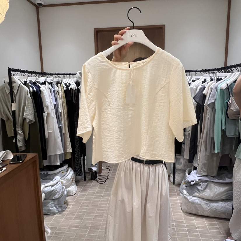 LOFN韓國直郵㊣女士新品人氣休閑職業時尚推薦真品襯衫蕾絲衫LOFN襯衫/蕾絲衫
