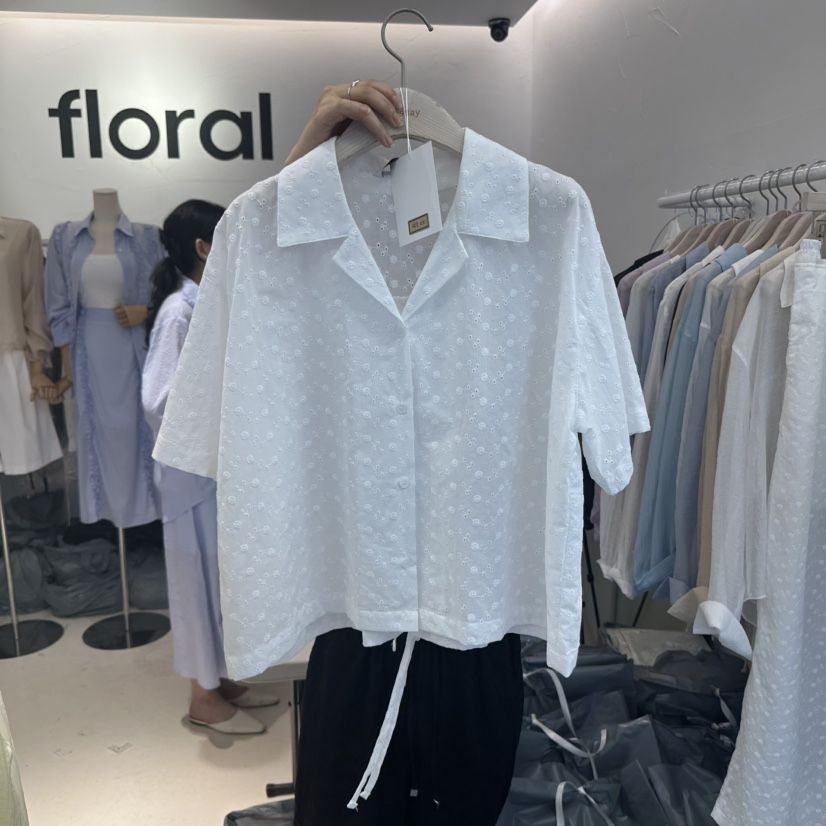 FLORAL東大門㊣代購女士新款推薦時尚熱賣人氣職業襯衫蕾絲衫FLORAL襯衫/蕾絲衫