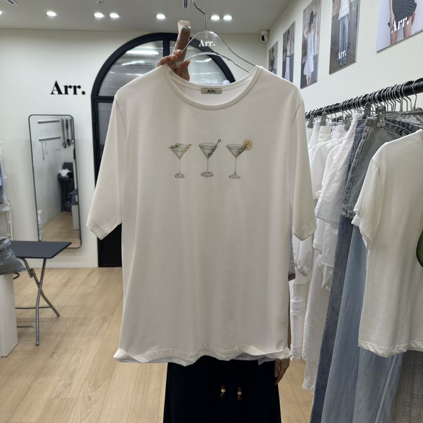 ARR韓國代購㊣女士新款熱賣25春夏人氣休閑職業時尚真品T恤ARRT恤