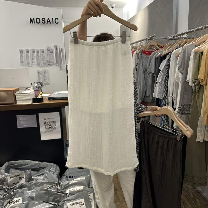 MOSAIC韓國代購㊣女裝新品25春夏休閑人氣熱賣時尚推薦長裙MOSAIC長裙