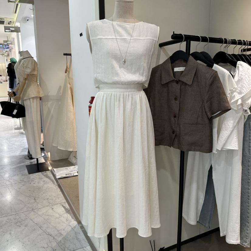 RE STOCK韓國直郵㊣女士新款真品人氣職業休閑時尚推薦連衣裙RE STOCK連衣裙