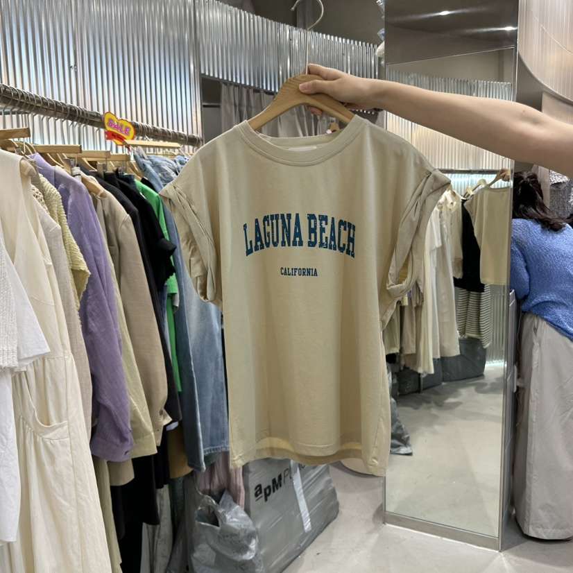 ALEGRE韓國直郵㊣女裝新品休閑熱賣25春夏時尚職業真品推薦T恤ALEGRET恤