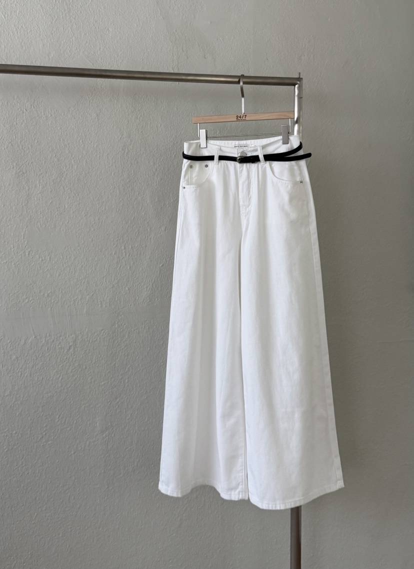 TWENTY FOUR SEVEN24-7東大門㊣代購女裝新品25春夏休閑褲含腰帶TEWNTY FOUR SEVEN24-7休閑褲
