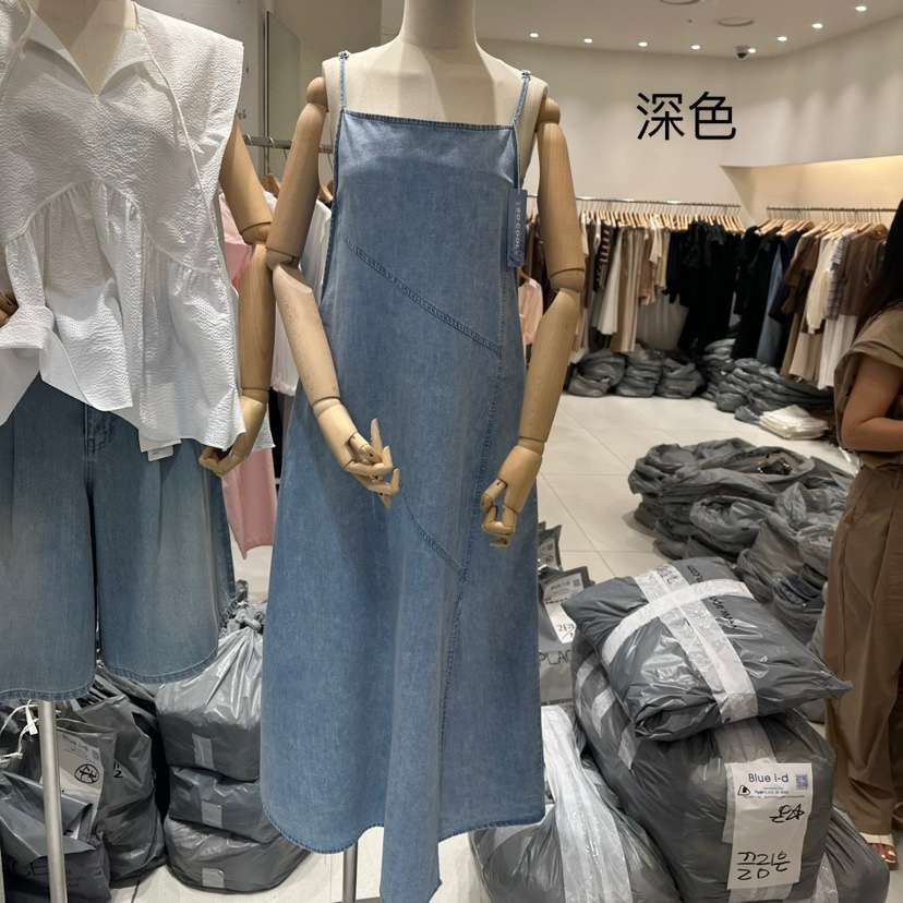 BLUEI-D東大門㊣代購女士新品25春夏時尚人氣連衣裙不含內搭Blue i-d連衣裙