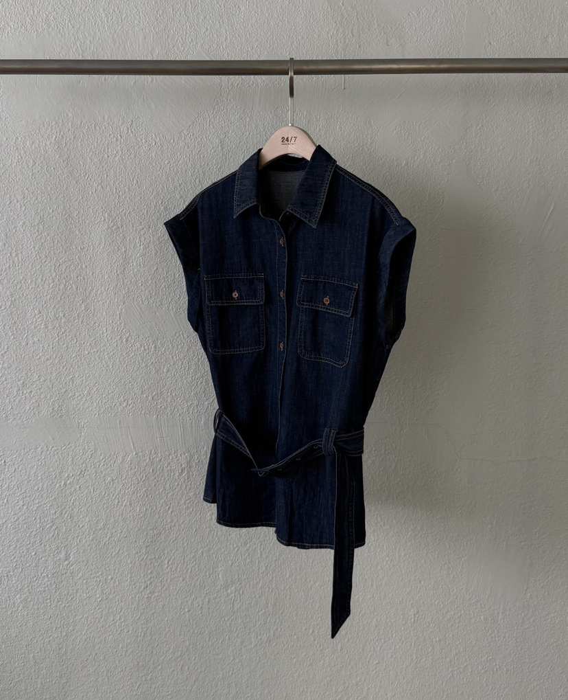 TWENTY FOUR SEVEN24-7東大門㊣代購女裝新品職業馬甲含腰帶TEWNTY FOUR SEVEN24-7馬甲