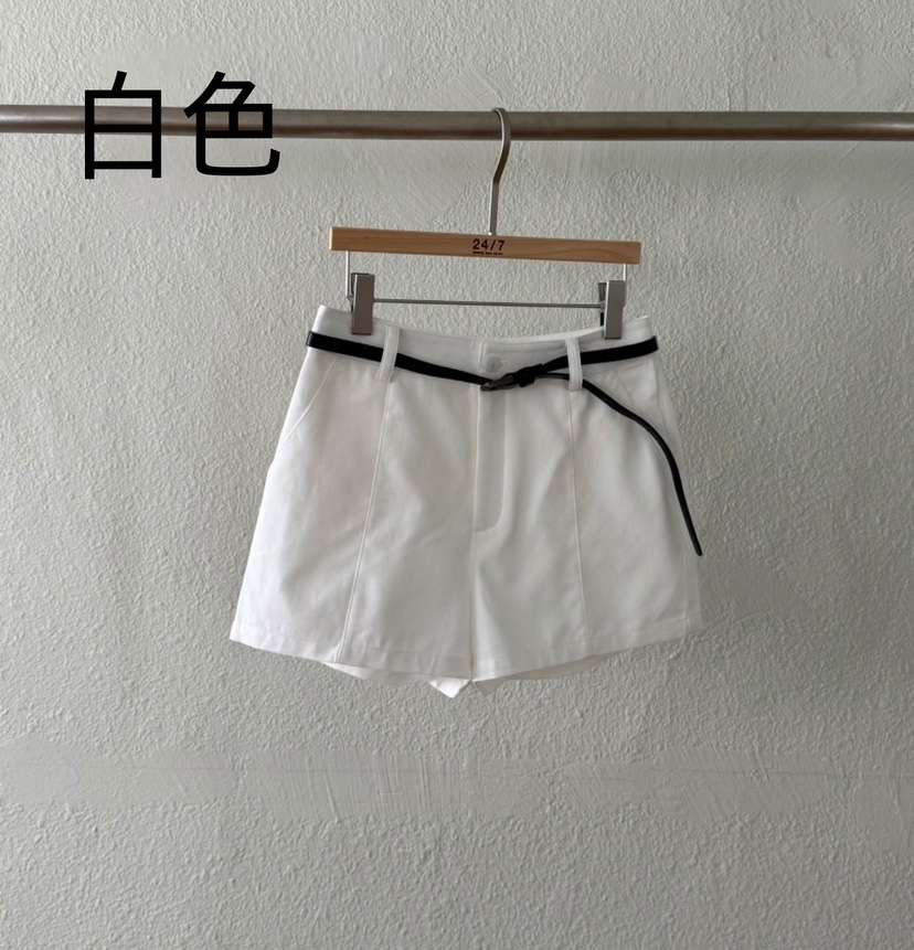 TWENTY FOUR SEVEN24-7東大門㊣直郵女裝新款休閑短褲含腰帶TEWNTY FOUR SEVEN24-7短褲