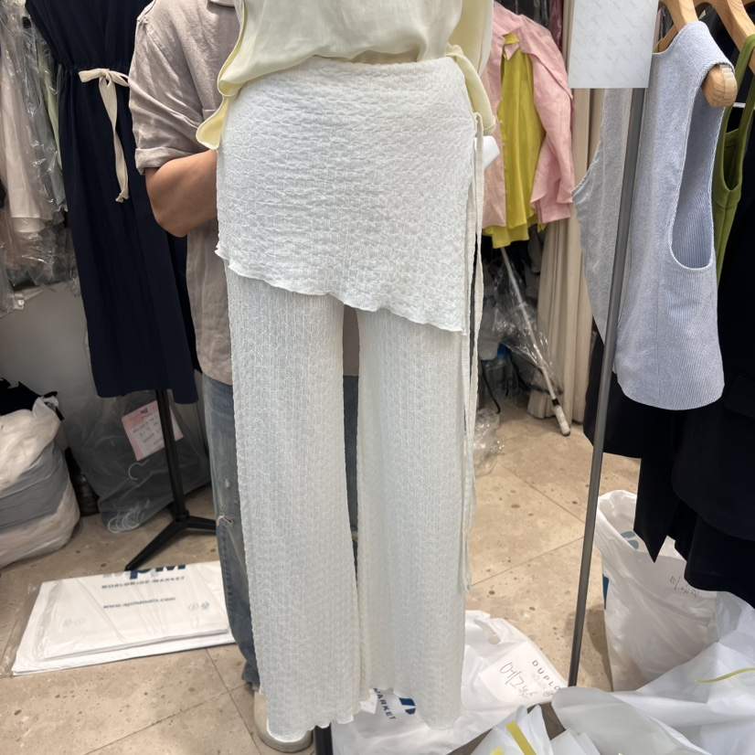 DUPLO東大門㊣代購女士新款推薦時尚25春夏職業熱賣裙褲百褶DUPLO裙褲