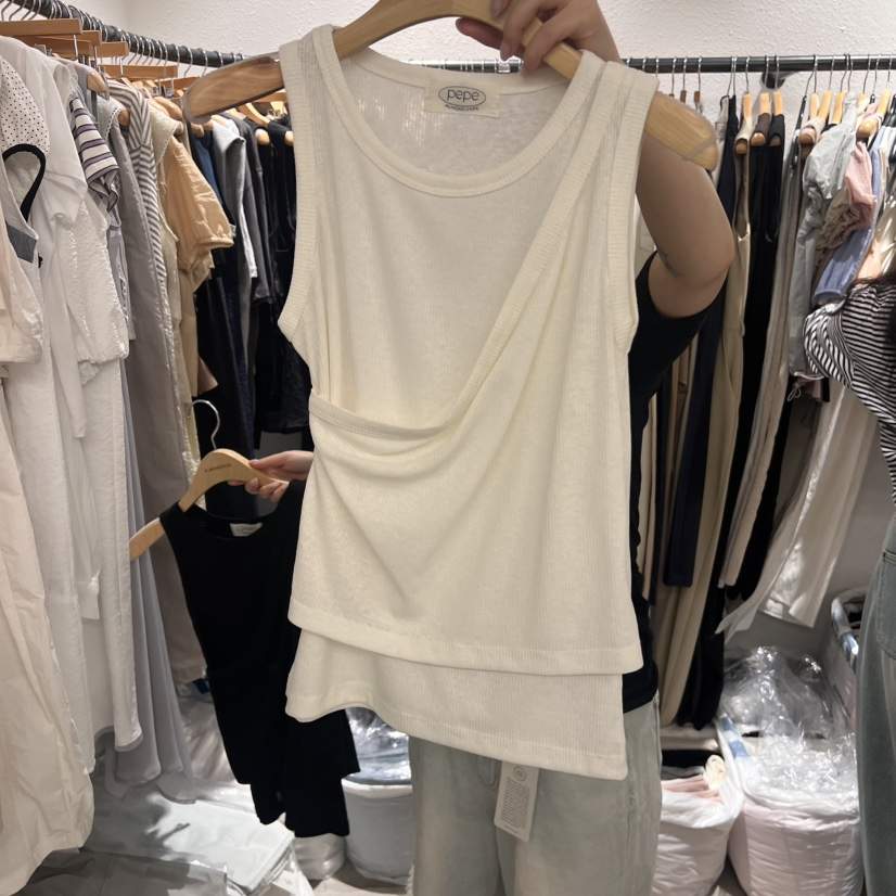 ALMOND PEPE韓國直郵㊣女士新品人氣職業熱賣時尚吊帶背心ALMOND PEPE吊帶/背心