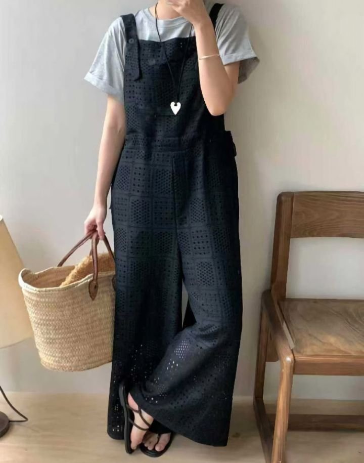 FEMME韓國直郵㊣女士新款休閑25春夏職業背帶褲不含內搭蕾絲FEMME背帶褲