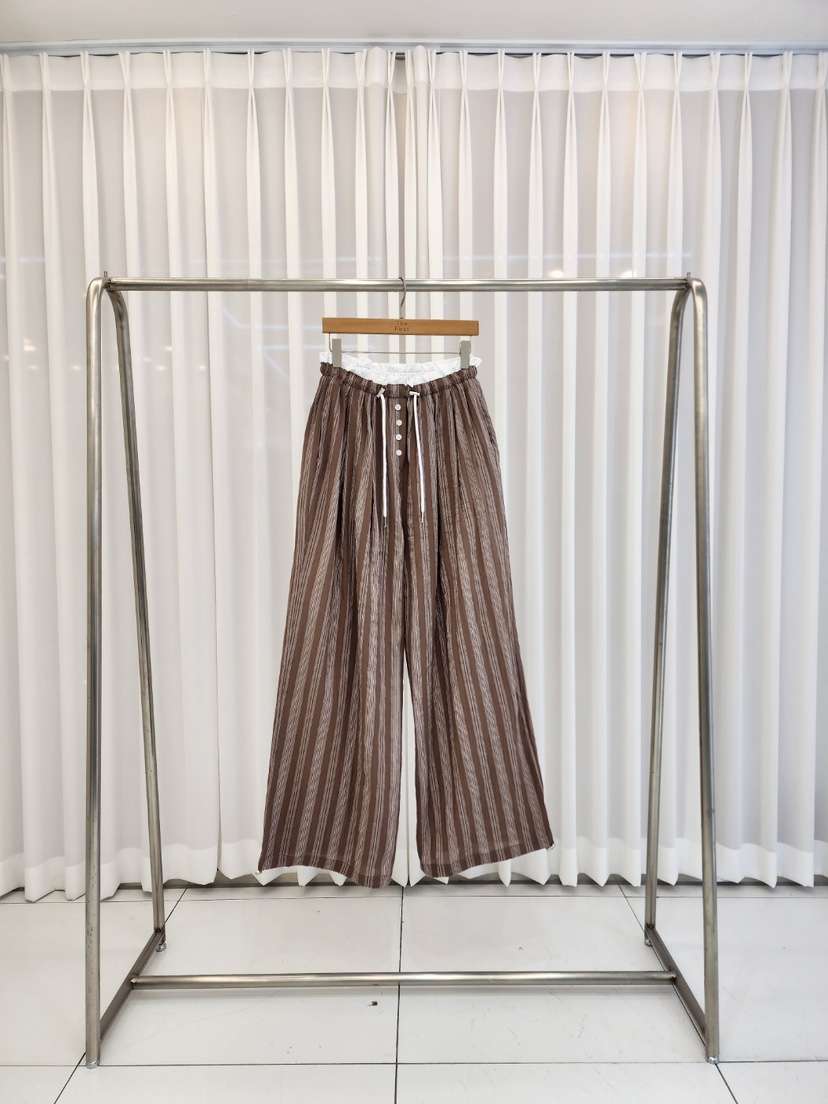 THE FIRST-Q韓國代購㊣女士新品25春夏熱賣推薦休閑休閑褲THE FIRST休閑褲