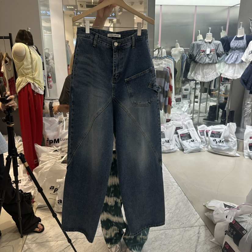 PARIS MATCH韓國代購㊣女士新品職業推薦人氣休閑時尚牛仔褲PARIS MATCH牛仔褲