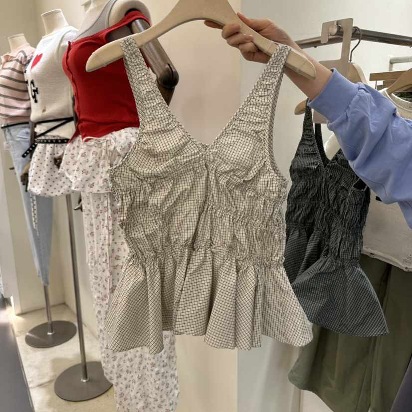 TOMGIRL韓國代購㊣女士新品推薦真品25春夏職業人氣吊帶背心TOMGIRL吊帶/背心