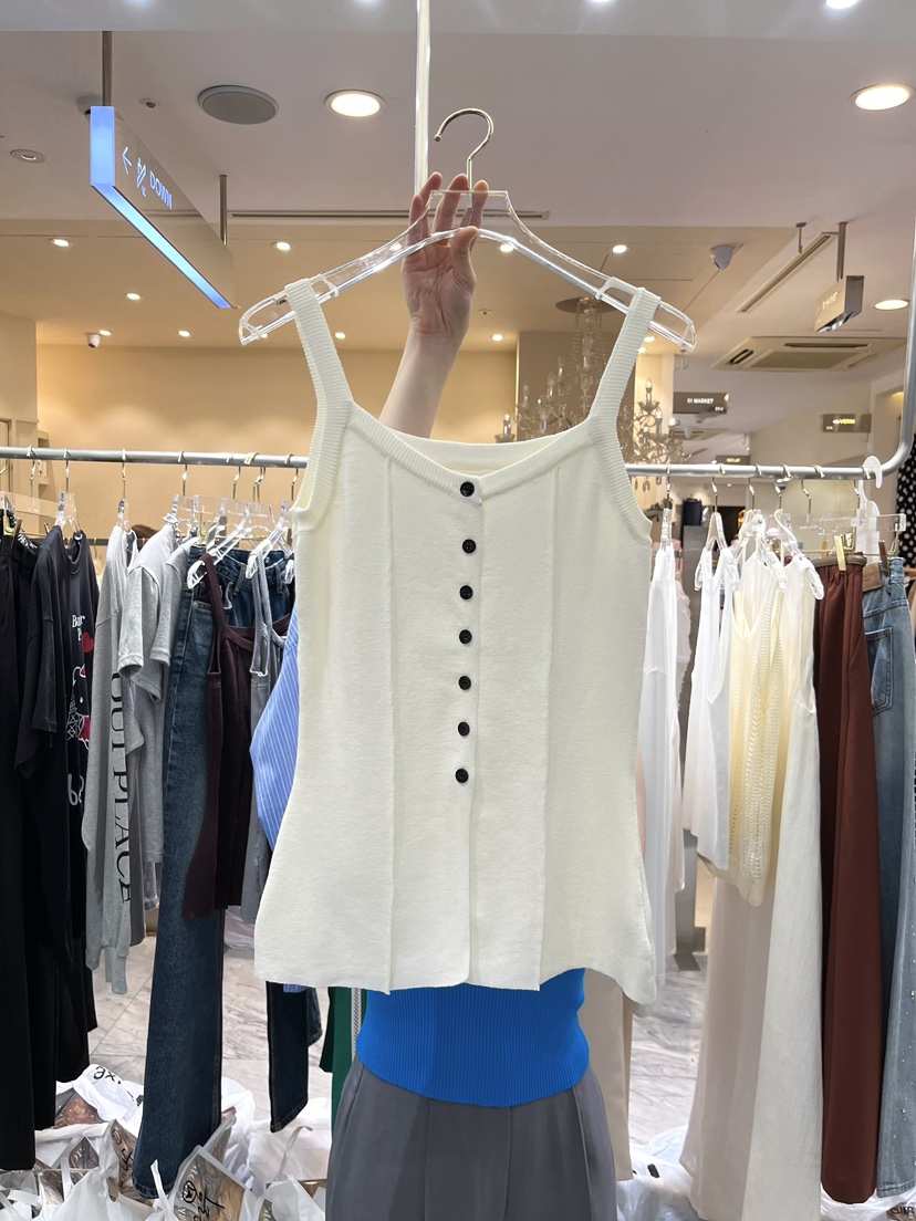 WORK SHOP韓國代購㊣女裝新款25春夏推薦休閑吊帶背心緊身Work_shop吊帶/背心