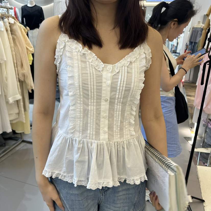 MIMME韓國代購㊣女裝新款推薦熱賣人氣25春夏吊帶背心荷葉邊MIMME吊帶/背心
