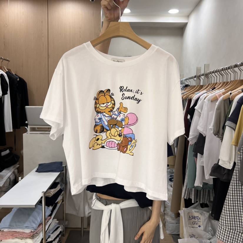 VILLABUTTON韓國代購㊣女士新品休閑人氣職業25春夏熱賣T恤VILLABUTTONT恤