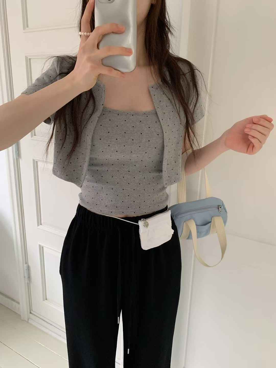 EZEDIARY東大門㊣直郵女士新款25春夏推薦真品時尚休閑套裝EZEDIARY套裝