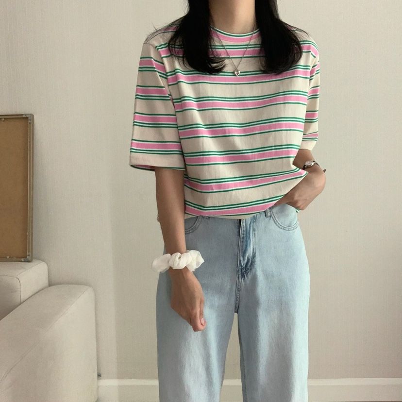 FROMJINI韓國直郵㊣女裝新款時尚休閑熱賣25春夏人氣職業T恤FROMJINIT恤