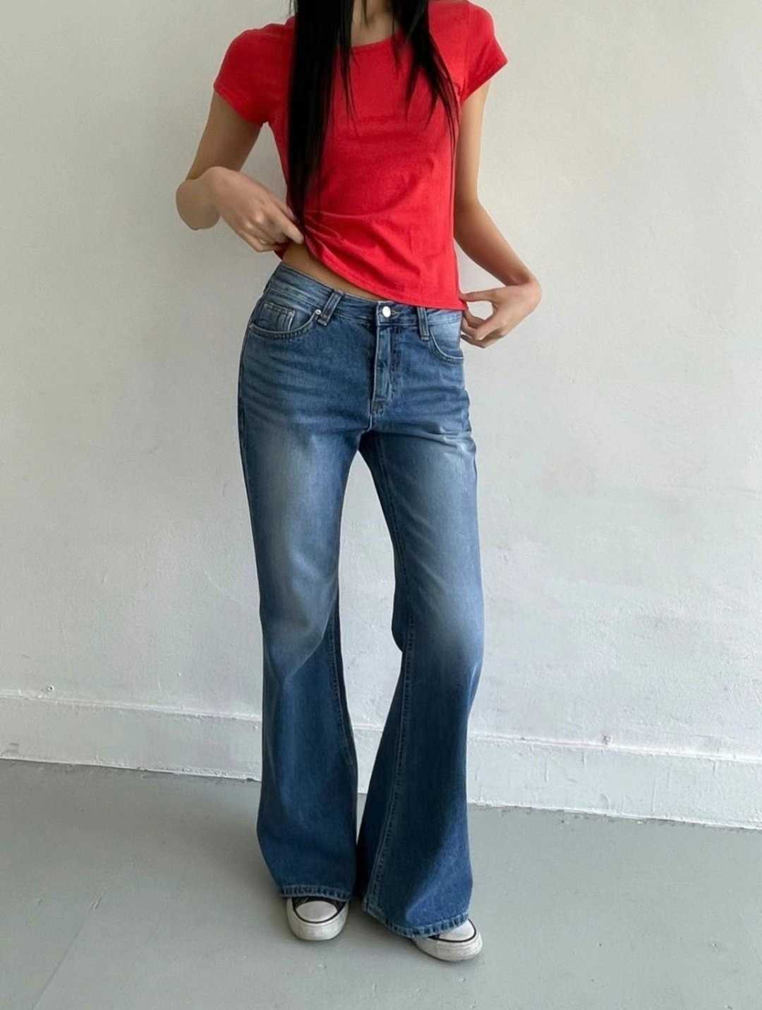 MISSJEAN東大門㊣直郵女士新品熱賣人氣25春夏職業時尚牛仔褲MISSJEAN牛仔褲