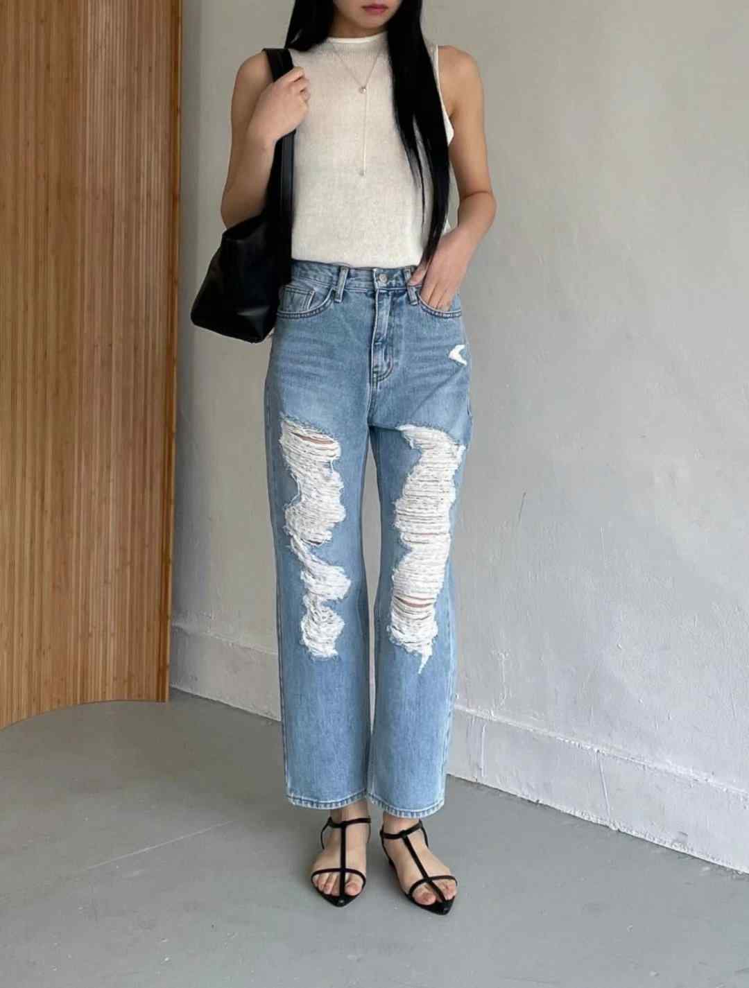 MISSJEAN東大門㊣代購女裝新款休閑職業時尚人氣推薦牛仔褲MISSJEAN牛仔褲