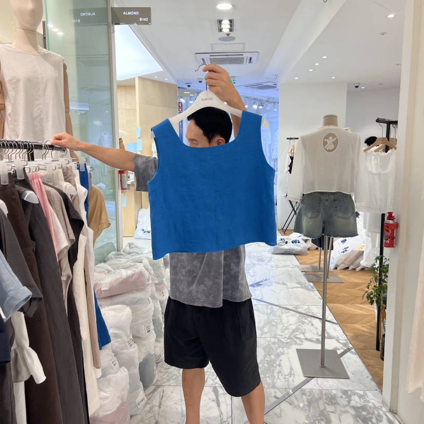 ALMOND韓國直郵㊣女士新品休閑真品熱賣人氣時尚推薦吊帶背心ALMOND吊帶/背心