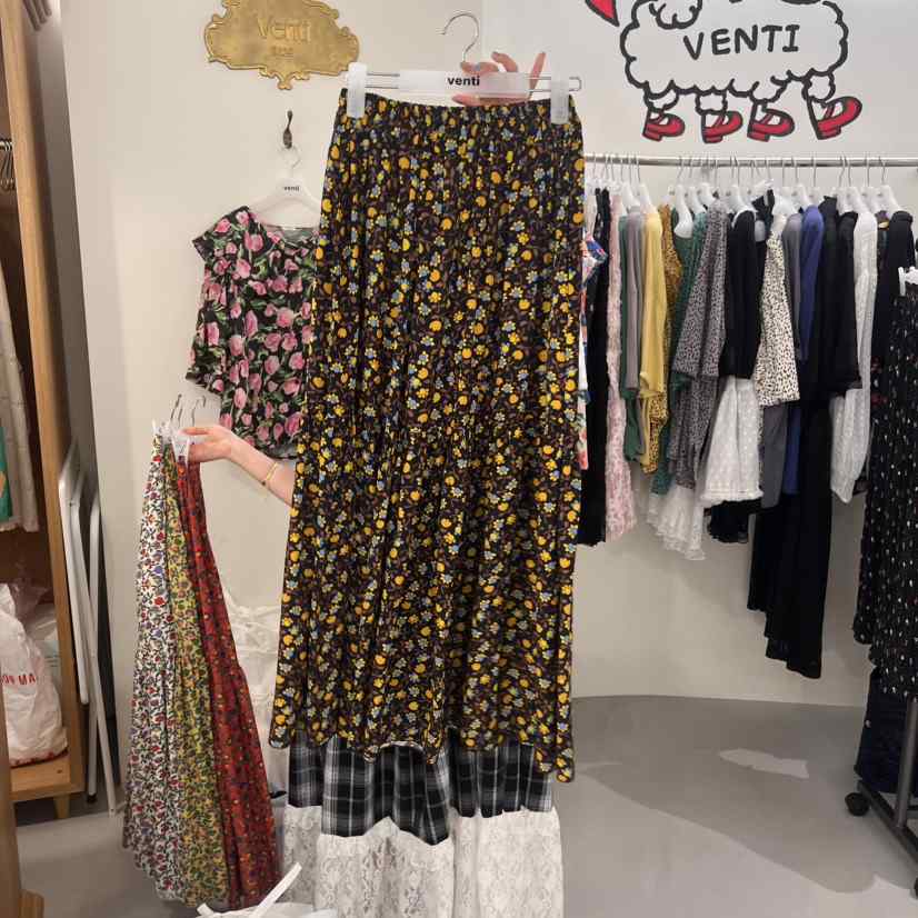 VENTI韓國代購㊣女裝新品職業熱賣25春夏推薦真品半身裙中短裙VENTI半身裙/中短裙