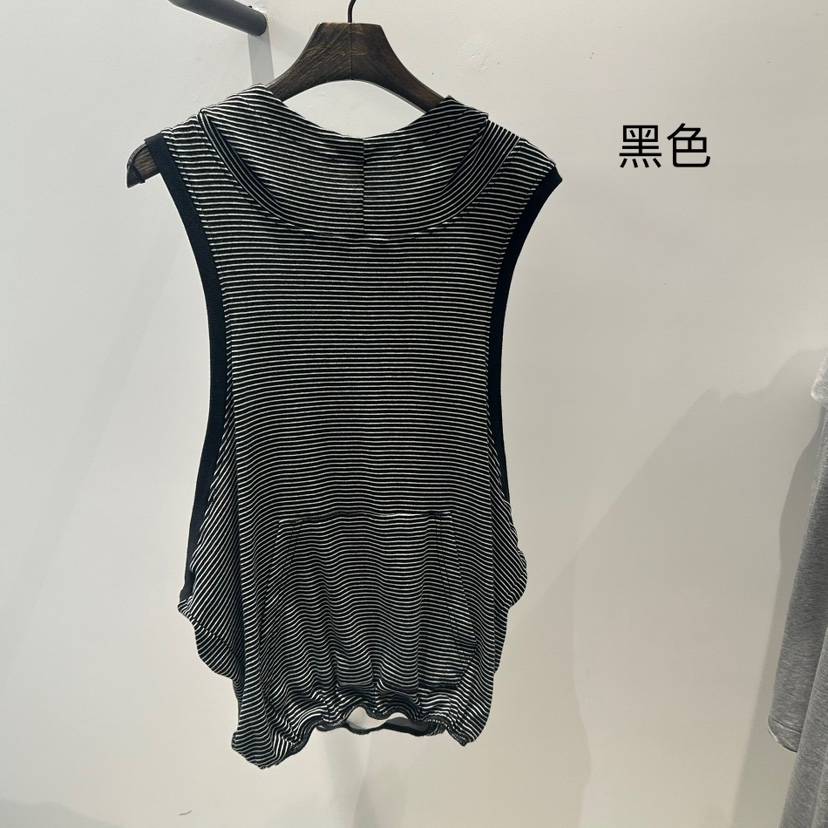 JANE BIRKIN東大門㊣直郵女裝新品休閑吊帶背心連帽衫條紋JANE BIRKIN設計師品牌吊帶/背心