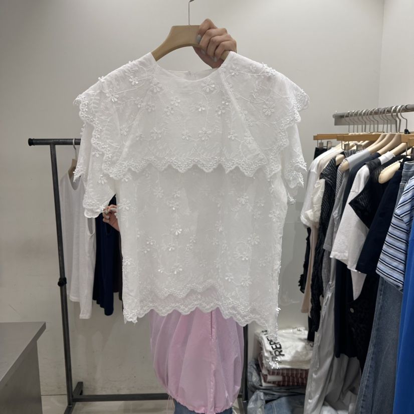 REPELLER韓國代購㊣女裝新品時尚真品人氣推薦熱賣襯衫蕾絲衫REPELLER襯衫/蕾絲衫