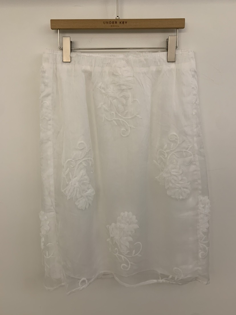 UNDER KEY東大門㊣直郵女士新款推薦休閑半身裙中短裙刺繡UNDER KEY半身裙/中短裙