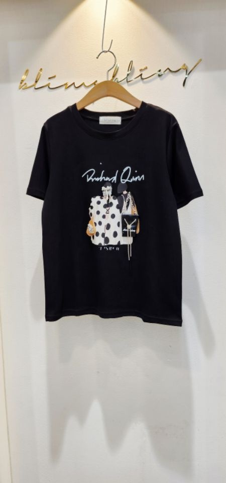 BLING BLING-S東大門㊣代購女士新品25春夏推薦職業休閑T恤BLING BLING-ST恤