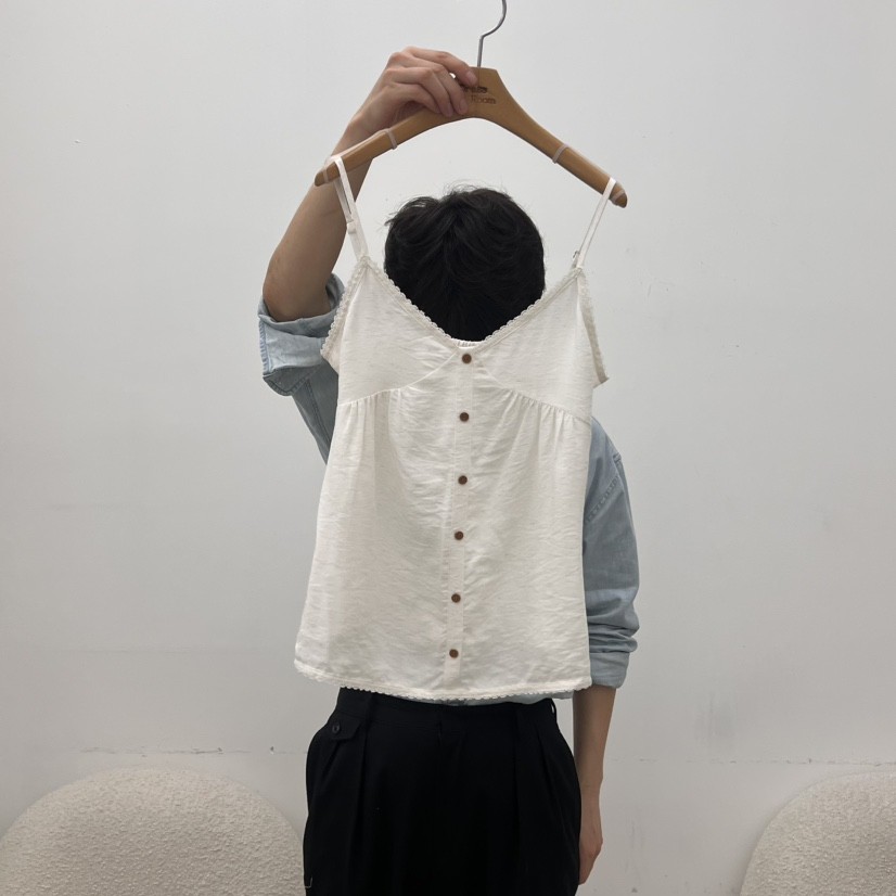 DRESS ROOM韓國代購㊣女裝新品熱賣時尚推薦25春夏吊帶背心DRESS ROOM吊帶/背心