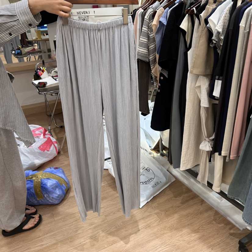 NEVER.1東大門㊣代購女裝新品推薦職業25春夏人氣休閑褲條紋NEVER.1休閑褲